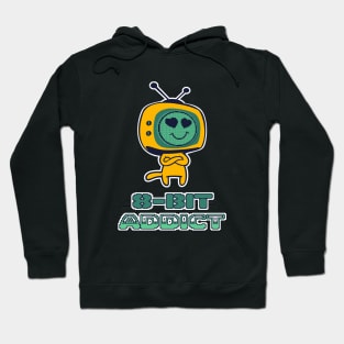 8 Bit Addict Retro Gaming Gamers Hoodie